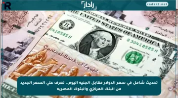 تحديث شامل في سعر الدولار مقابل الجنيه اليوم.. تعرف على السعر الجديد من البنك المركزي والبنوك المصرية